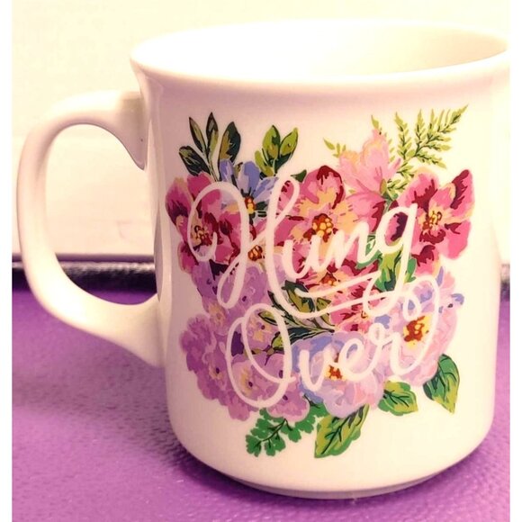 Fred "Hungover" Floral Ceramic Mug 12 Oz - Microwave & Dishwasher Safe - Picture 3 of 6